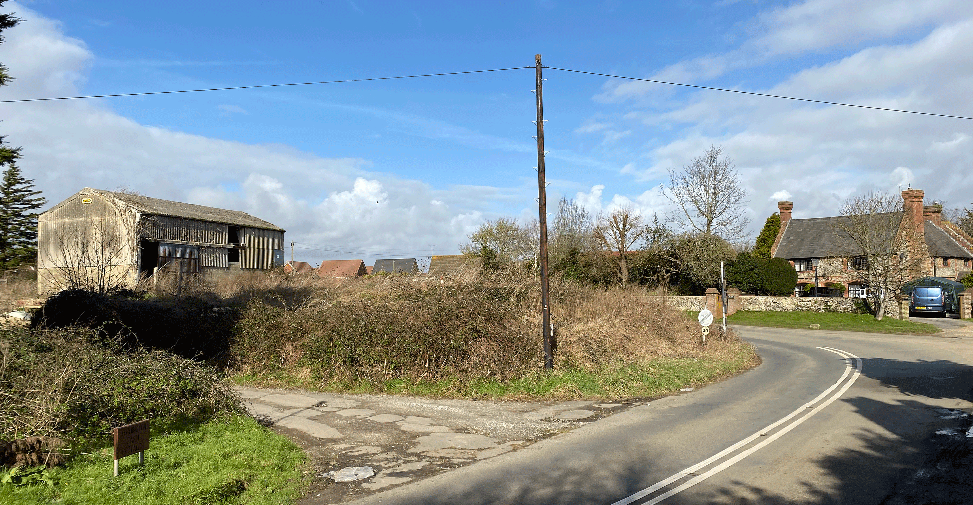 Existing site photo showing site entrance